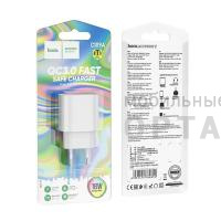 СЗУ блок питания Hoco Premium C109A 1USB, белый