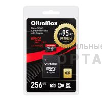 Карта памяти 256 Гб MicroSDXC OltraMax Class 10 Premium UHS-I U3 (95 Mb/s) + SD адаптер Карта памяти 256 Гб MicroSDXC OltraMax Class 10 Premium UHS-I U3 (95 Mb/s) + SD адаптер