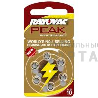 Батарейки для слуховых аппаратов RAYOVAC PEAK 10, (6/60/300) Батарейки для слуховых аппаратов RAYOVAC PEAK 10, (6/60/300)