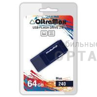 Флешка USB 64 Гб OltraMax  240  синий Флешка USB 64 Гб OltraMax  240  синий