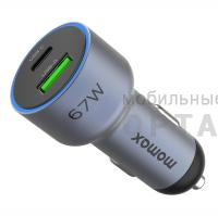 АЗУ блок питания MOMAX MoVe 67W dual-port car charger (UC16) Grey АЗУ блок питания MOMAX MoVe 67W dual-port car charger (UC16) Grey