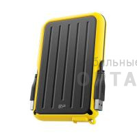 Жесткий диск HDD Siliсon Power  2 TB  A66 Armor, жёлтый, 2.5", USB 3.2 Жесткий диск HDD Siliсon Power  2 TB  A66 Armor, жёлтый, 2.5", USB 3.2